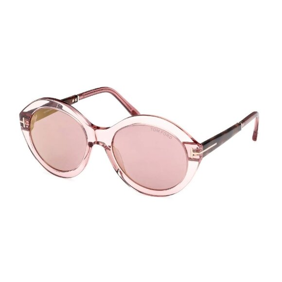 NEW TOM FORD UNGLASSES PINK ROUND WOMEN EYEWEAR - Picture 1 of 3